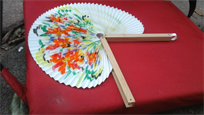 Paper folding fan, oriental style